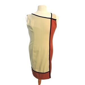 Addison Modern Color Block Shift Dress Size M
